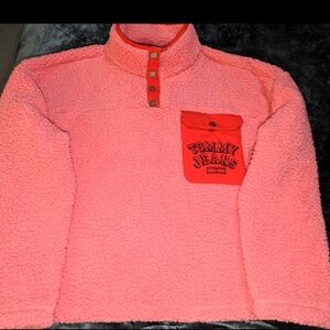 NWOT Tommy Sherpa cropped pullover large